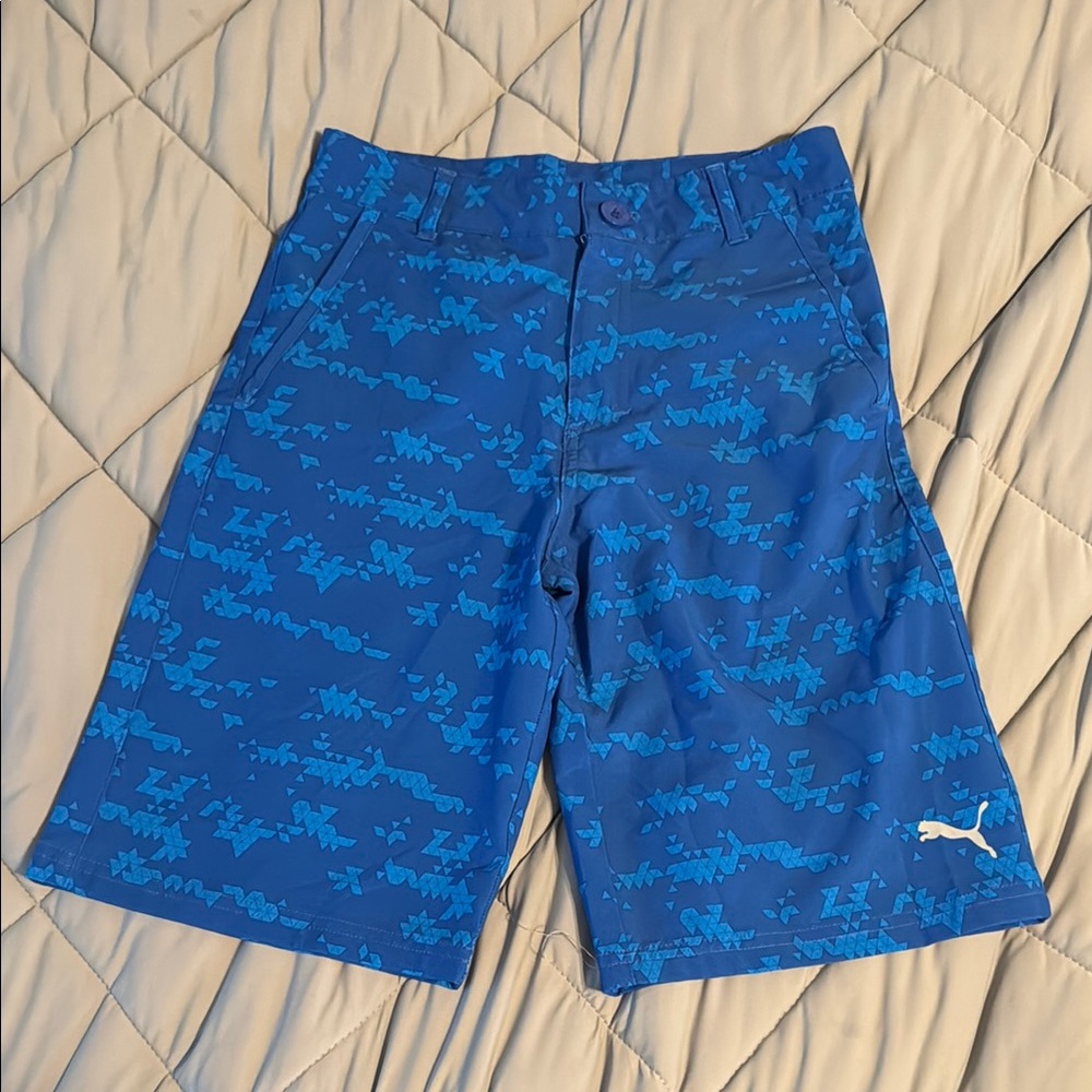 Puma Men's Athletic Blue Graphic Shorts